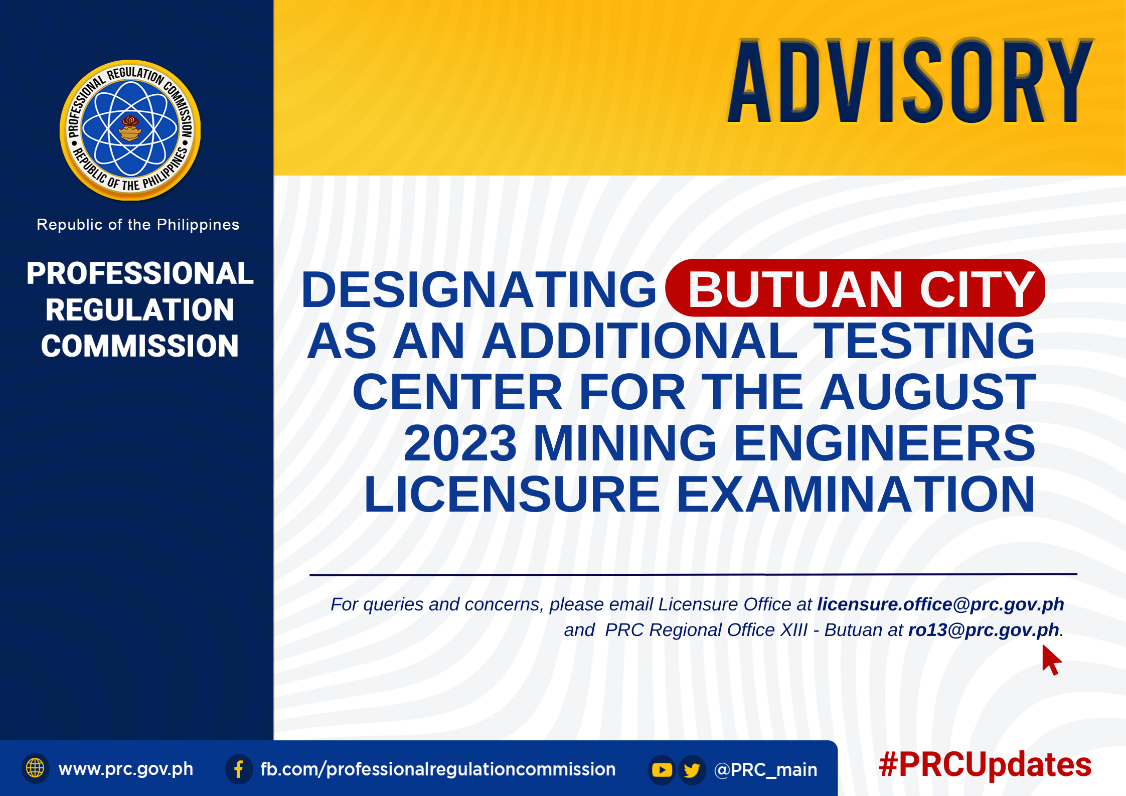 Designating Butuan City as an Additional Testing Center for the August ...