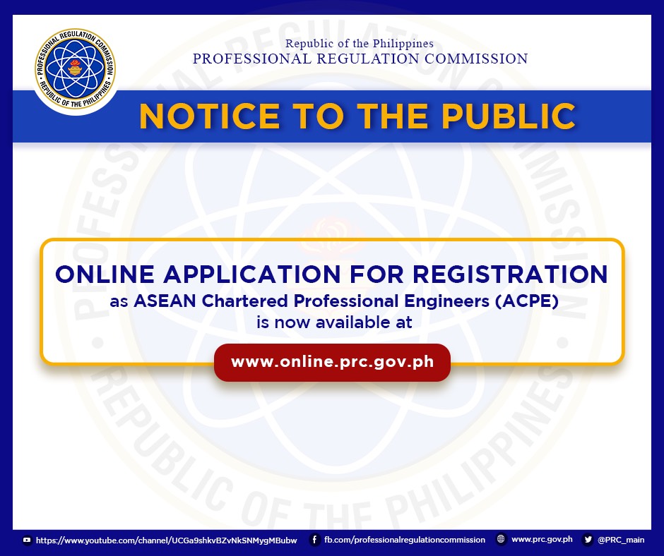 Online Application For Registration As Asean Chartered Professional Engineers Acpe 7201